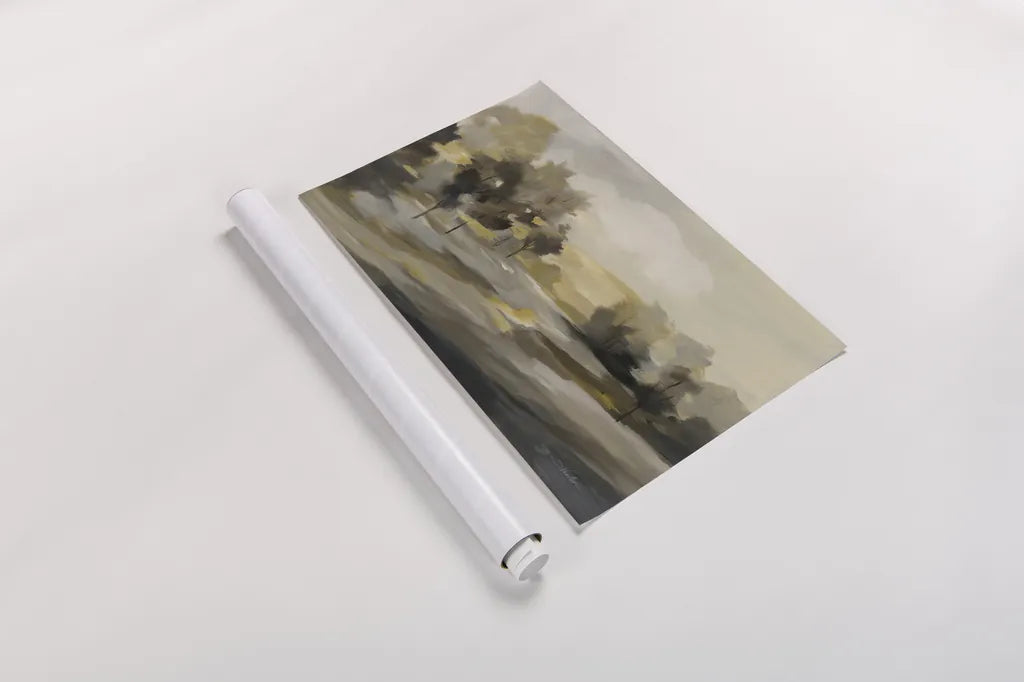 Rustic Landscape by Silvia Vassileva. shown as a rolled paper print. Available as archival giclee rolled canvas, fine art paper, or poster print. SKU 72106i.