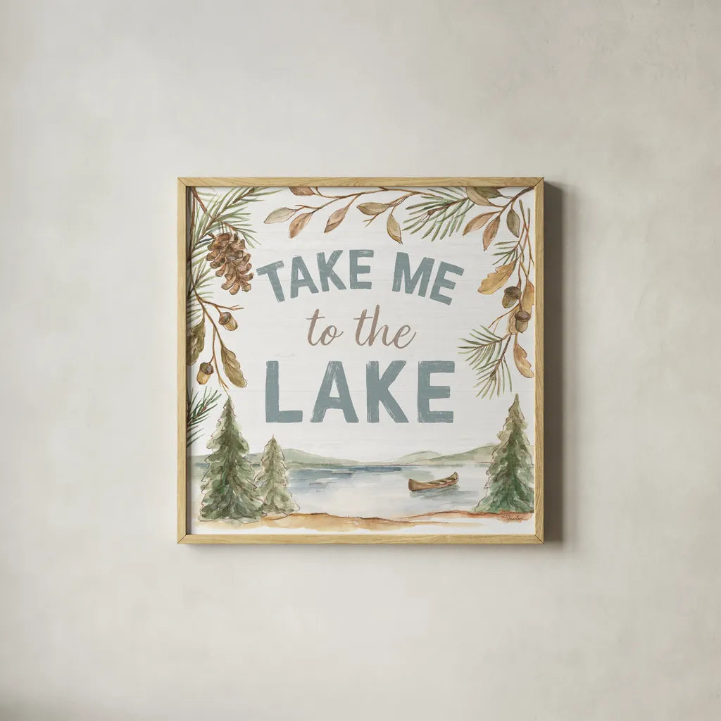 Rustic Retreat II by Silvia Vassileva. Shown in a natural wood glass frame for a timeless modern aesthetic. Available as an archival giclee rolled canvas, fine art paper, or poster print. SKU 94459a.