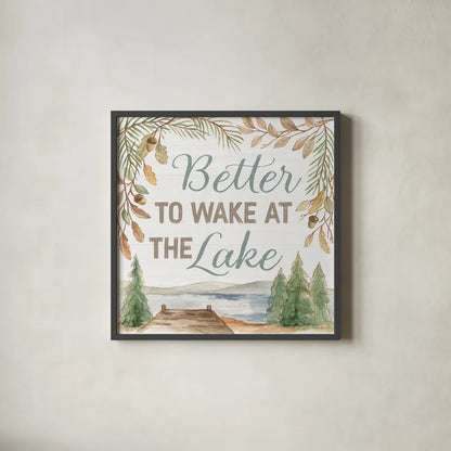 Rustic Retreat III by Silvia Vassileva. Shown in a sleek black glass frame for a contemporary gallery look. Available as an archival giclee rolled canvas, fine art paper, or poster print. SKU 94460a.