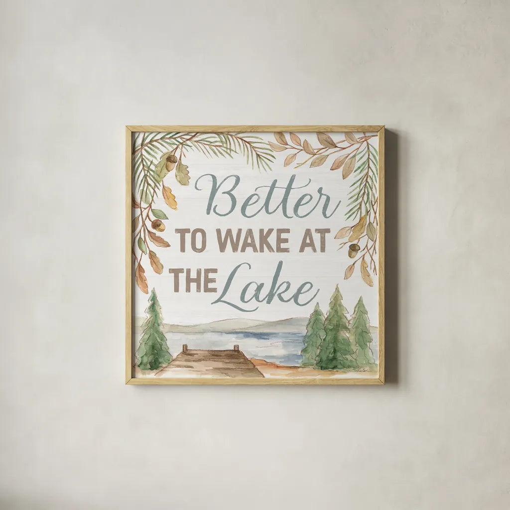 Rustic Retreat III by Silvia Vassileva. Shown in a natural wood glass frame for a timeless modern aesthetic. Available as an archival giclee rolled canvas, fine art paper, or poster print. SKU 94460a.