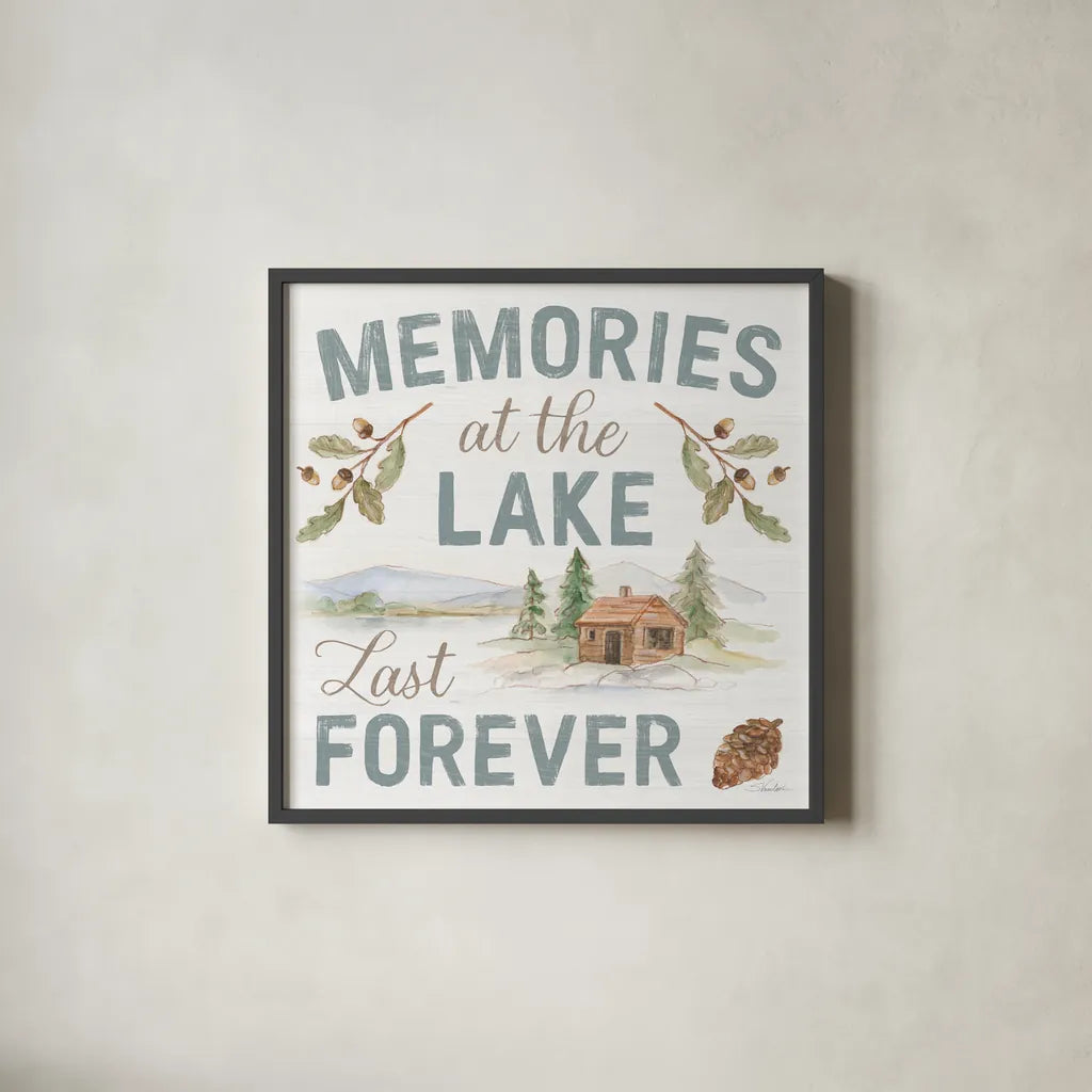 Rustic Retreat IX by Silvia Vassileva. Shown in a sleek black glass frame for a contemporary gallery look. Available as an archival giclee rolled canvas, fine art paper, or poster print. SKU 94466a.