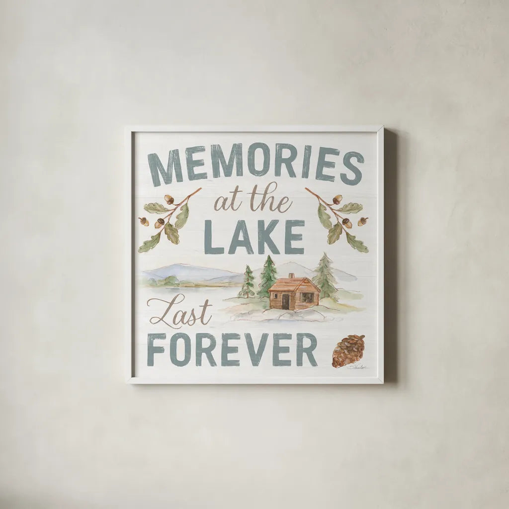 Rustic Retreat IX by Silvia Vassileva. Shown in a crisp white glass frame for a clean and minimalist style. Available as an archival giclee rolled canvas, fine art paper, or poster print. SKU 94466a.