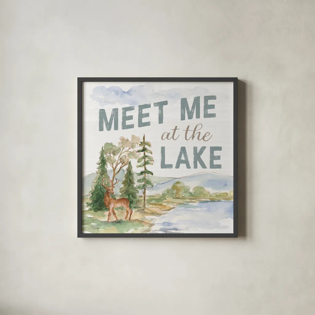 Rustic Retreat V by Silvia Vassileva. Shown in a sleek black glass frame for a contemporary gallery look. Available as an archival giclee rolled canvas, fine art paper, or poster print. SKU 94462a.