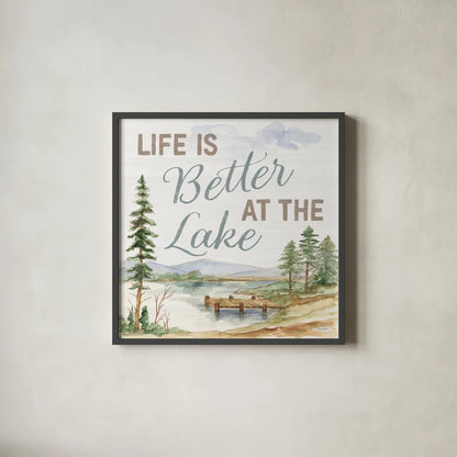 Rustic Retreat VI by Silvia Vassileva. Shown in a sleek black glass frame for a contemporary gallery look. Available as an archival giclee rolled canvas, fine art paper, or poster print. SKU 94463a.