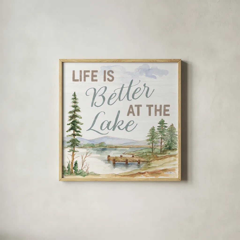 Rustic Retreat VI by Silvia Vassileva. Shown in a natural wood glass frame for a timeless modern aesthetic. Available as an archival giclee rolled canvas, fine art paper, or poster print. SKU 94463a.