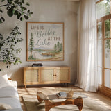 Rustic Retreat VI by Silvia Vassileva. Shown in a natural wood frame in a cozy modern living room. Available as an archival giclee rolled canvas, fine art paper, or poster print. SKU 94463a.