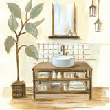Sage Bathroom II by Silvia Vassileva. SKU 66078a. Archival Giclee Fine art print for wall decor.