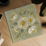 Sage Floral II by Silvia Vassileva. Shown as a detailed flat fine art print, highlighting archival giclee quality. Available as an archival giclee rolled canvas, fine art paper, or poster print. SKU 65679a.