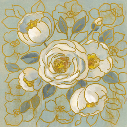 Sage Floral II v2 by Silvia Vassileva. SKU 68142a. Archival Giclee Fine art print for wall decor.