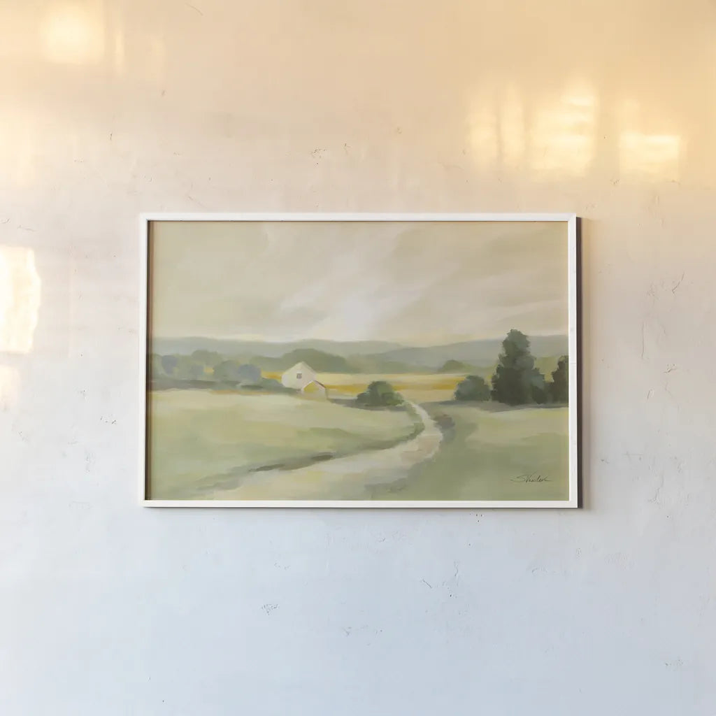 Sage Hills Barn Crop by Silvia Vassileva. shown as a paper print in a white frame. Available as a archival giclee rolled canvas, fine art paper, or poster print. SKU 68840i.