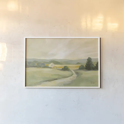 Sage Hills Barn Crop by Silvia Vassileva. shown as a paper print in a white frame. Available as a archival giclee rolled canvas, fine art paper, or poster print. SKU 68840i.