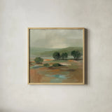 Sage Hills Crop by Silvia Vassileva. Shown in a natural wood glass frame for a timeless modern aesthetic. Available as an archival giclee rolled canvas, fine art paper, or poster print. SKU 74912a.