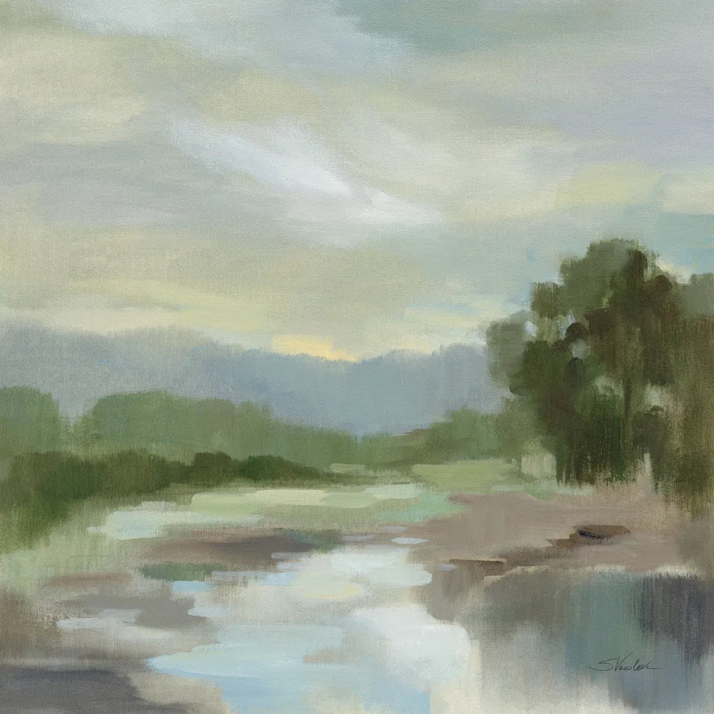 Sage Lake by Silvia Vassileva. SKU 68578a. Archival Giclee Fine art print for wall decor.