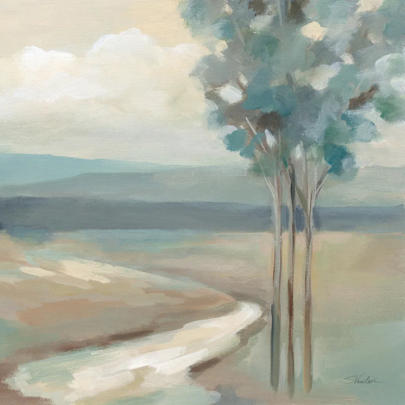 Sage Trees No Shrubs Sq by Silvia Vassileva. SKU 79421a. Archival Giclee Fine art print for wall decor.