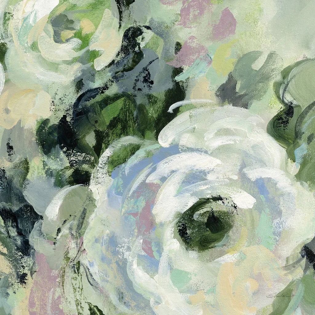 Sage and Lavender Peonies III by Silvia Vassileva. SKU 48717a. Archival Giclee Fine art print for wall decor.