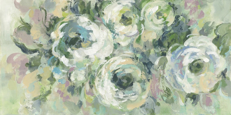 Sage and Lavender Peonies Light by Silvia Vassileva