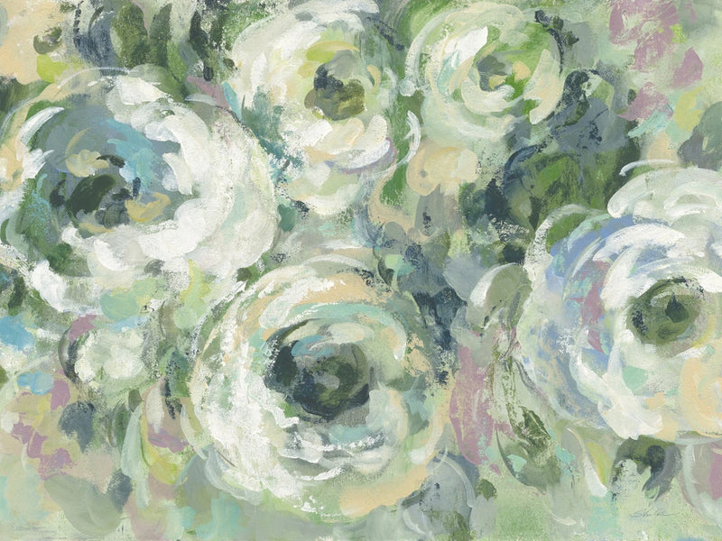 Sage and Lavender Peonies Light Crop by Silvia Vassileva