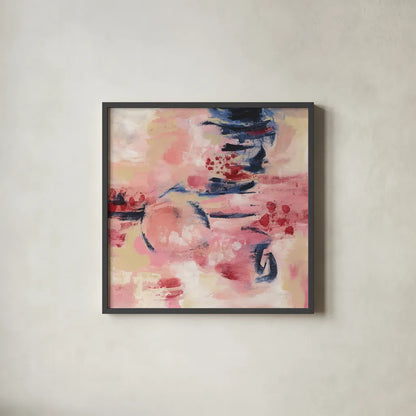 Sakura II by Silvia Vassileva. Shown in a sleek black glass frame for a contemporary gallery look. Available as an archival giclee rolled canvas, fine art paper, or poster print. SKU 37337a.