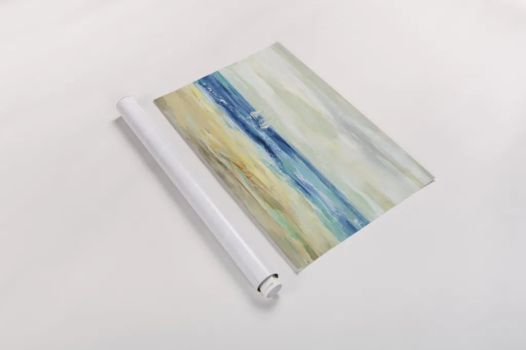 Sand and Sea by Silvia Vassileva. shown as a rolled paper print. Available as archival giclee rolled canvas, fine art paper, or poster print. SKU 46650i.