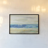 Sand and Sea by Silvia Vassileva. shown as a paper print in a black flame. Available as a archival giclee rolled canvas, fine art paper, or poster print. SKU 46650i.