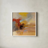 Sandstorm by Silvia Vassileva. Shown in a crisp white glass frame for a clean and minimalist style. Available as an archival giclee rolled canvas, fine art paper, or poster print. SKU 75991a.