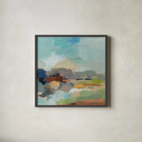 Sandy Road II by Silvia Vassileva. Shown in a sleek black glass frame for a contemporary gallery look. Available as an archival giclee rolled canvas, fine art paper, or poster print. SKU 86946a.
