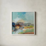 Sandy Road II by Silvia Vassileva. Shown in a crisp white glass frame for a clean and minimalist style. Available as an archival giclee rolled canvas, fine art paper, or poster print. SKU 86946a.