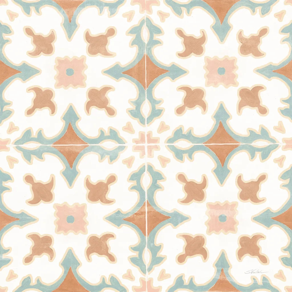 Santorini Tiles by Silvia Vassileva. SKU 66892a. Archival Giclee Fine art print for wall decor.