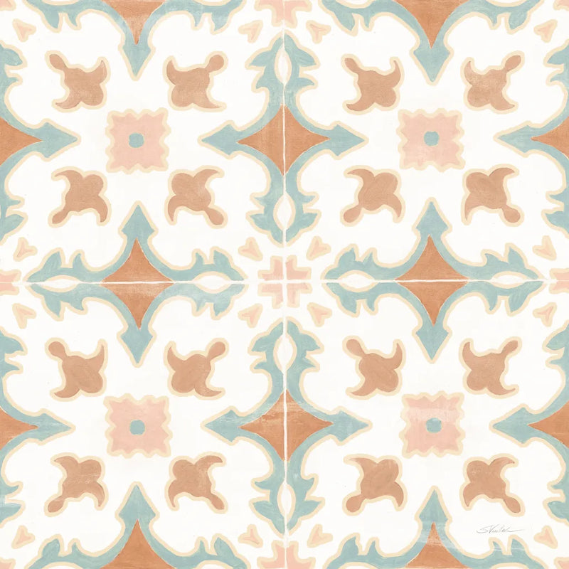 Santorini Tiles by Silvia Vassileva. SKU 66892a. Archival Giclee Fine art print for wall decor.