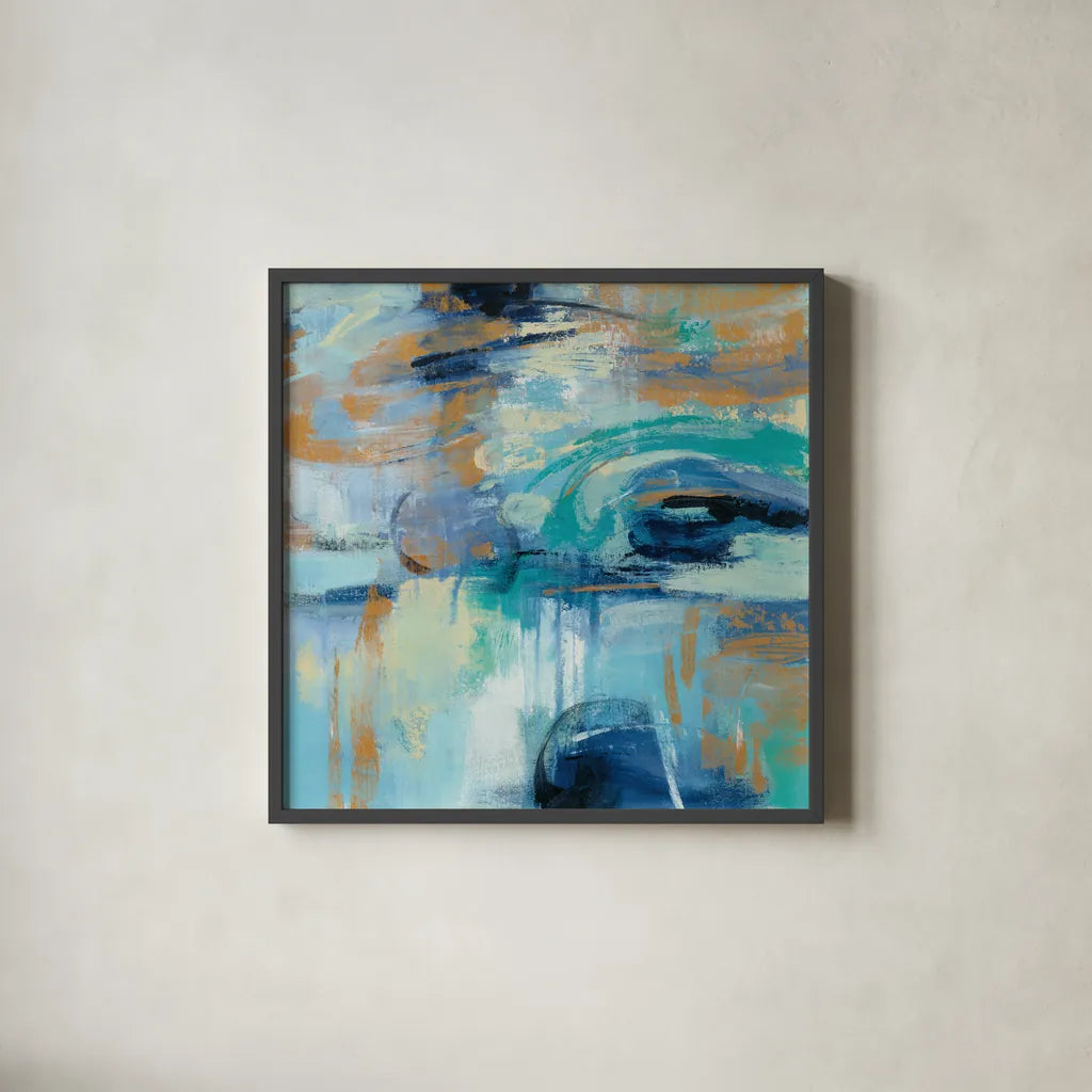 Sapphire Ring by Silvia Vassileva. Shown in a sleek black glass frame for a contemporary gallery look. Available as an archival giclee rolled canvas, fine art paper, or poster print. SKU 35830a.