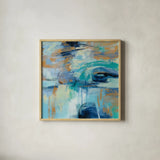 Sapphire Ring by Silvia Vassileva. Shown in a natural wood glass frame for a timeless modern aesthetic. Available as an archival giclee rolled canvas, fine art paper, or poster print. SKU 35830a.