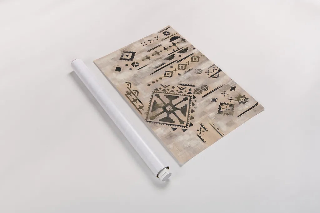 Scandinavian Mood I Neutral Black by Silvia Vassileva. shown as a rolled paper print. Available as archival giclee rolled canvas, fine art paper, or poster print. SKU 59369i.