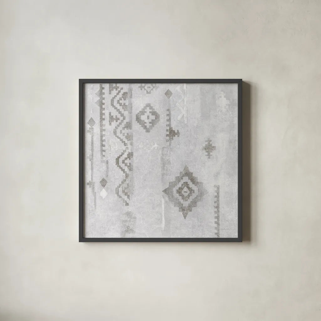 Scandinavian Mood II Silver by Silvia Vassileva. Shown in a sleek black glass frame for a contemporary gallery look. Available as an archival giclee rolled canvas, fine art paper, or poster print. SKU 56588a.