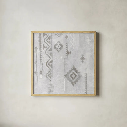 Scandinavian Mood II Silver by Silvia Vassileva. Shown in a natural wood glass frame for a timeless modern aesthetic. Available as an archival giclee rolled canvas, fine art paper, or poster print. SKU 56588a.