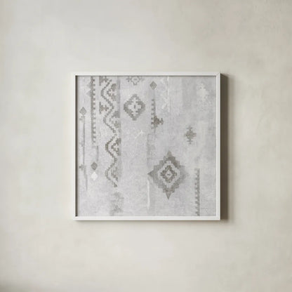 Scandinavian Mood II Silver by Silvia Vassileva. Shown in a crisp white glass frame for a clean and minimalist style. Available as an archival giclee rolled canvas, fine art paper, or poster print. SKU 56588a.