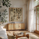 Scandinavian Mood III by Silvia Vassileva. Shown in a natural wood frame in a cozy modern living room. Available as an archival giclee rolled canvas, fine art paper, or poster print. SKU 48494a.