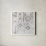 Scandinavian Mood III Silver by Silvia Vassileva. Shown in a crisp white glass frame for a clean and minimalist style. Available as an archival giclee rolled canvas, fine art paper, or poster print. SKU 56589a.