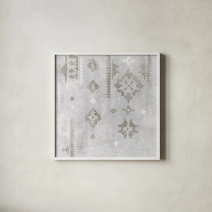 Scandinavian Mood III Silver by Silvia Vassileva. Shown in a crisp white glass frame for a clean and minimalist style. Available as an archival giclee rolled canvas, fine art paper, or poster print. SKU 56589a.