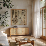 Scandinavian Mood IV by Silvia Vassileva. Shown in a natural wood frame in a cozy modern living room. Available as an archival giclee rolled canvas, fine art paper, or poster print. SKU 48495a.