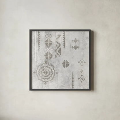 Scandinavian Mood IV Silver by Silvia Vassileva. Shown in a sleek black glass frame for a contemporary gallery look. Available as an archival giclee rolled canvas, fine art paper, or poster print. SKU 56590a.