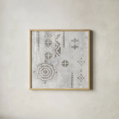 Scandinavian Mood IV Silver by Silvia Vassileva. Shown in a natural wood glass frame for a timeless modern aesthetic. Available as an archival giclee rolled canvas, fine art paper, or poster print. SKU 56590a.