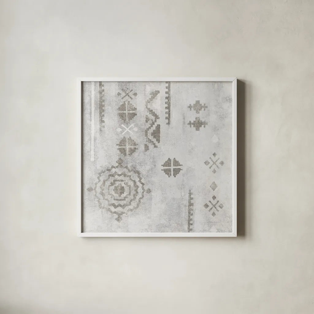 Scandinavian Mood IV Silver by Silvia Vassileva. Shown in a crisp white glass frame for a clean and minimalist style. Available as an archival giclee rolled canvas, fine art paper, or poster print. SKU 56590a.