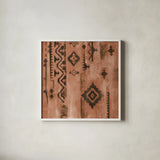 ScandinavianMood II Rust by Silvia Vassileva. Shown in a crisp white glass frame for a clean and minimalist style. Available as an archival giclee rolled canvas, fine art paper, or poster print. SKU 59370a.