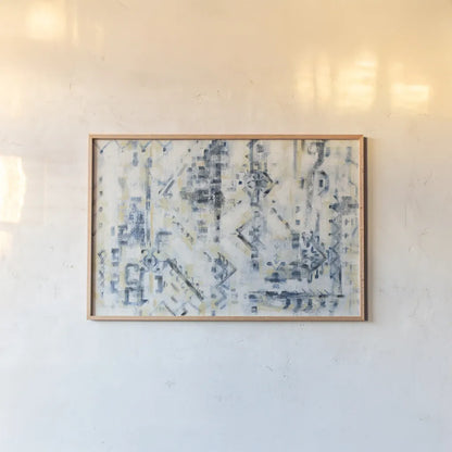 Scattered Indigo by Silvia Vassileva. shown as a paper print in a natural frame. Available as a archival giclee rolled canvas, fine art paper, or poster print. SKU 50281i.