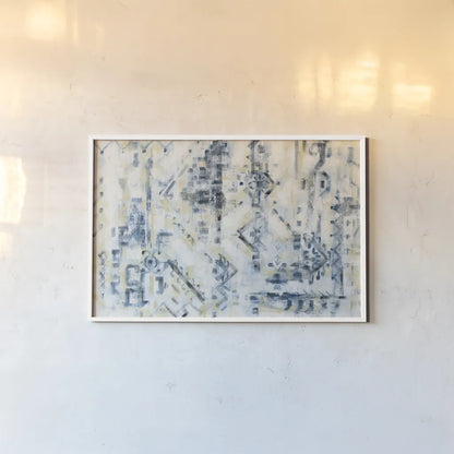 Scattered Indigo by Silvia Vassileva. shown as a paper print in a white frame. Available as a archival giclee rolled canvas, fine art paper, or poster print. SKU 50281i.