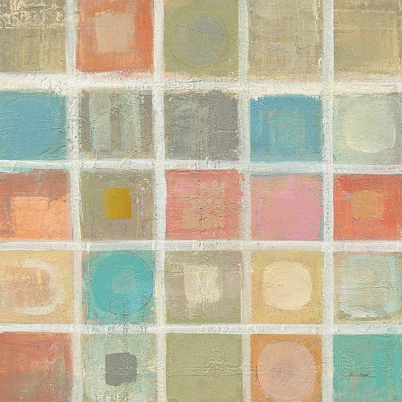 Sea Glass Mosaic Tile I by Silvia Vassileva. SKU 22017a. Archival Giclee Fine art print for wall decor.