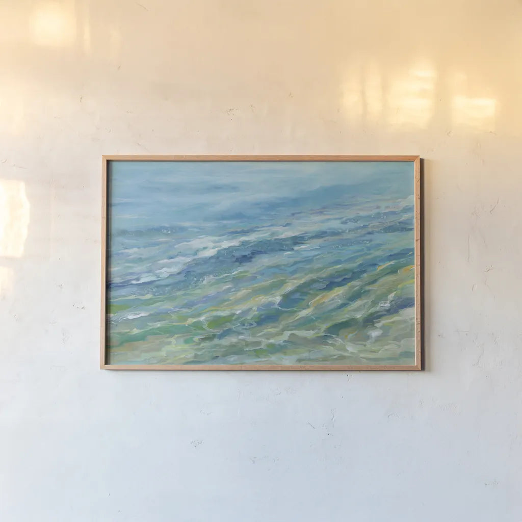 Seabed by Silvia Vassileva. shown as a paper print in a natural frame. Available as a archival giclee rolled canvas, fine art paper, or poster print. SKU 66071i.