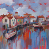 Seaport Village by Silvia Vassileva. SKU 93594a. Archival Giclee Fine art print for wall decor.