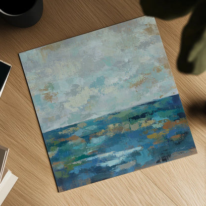 Seascape Sketches I by Silvia Vassileva. Shown as a detailed flat fine art print, highlighting archival giclee quality. Available as an archival giclee rolled canvas, fine art paper, or poster print. SKU 13886a.