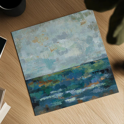 Seascape Sketches II by Silvia Vassileva. Shown as a detailed flat fine art print, highlighting archival giclee quality. Available as an archival giclee rolled canvas, fine art paper, or poster print. SKU 14174a.